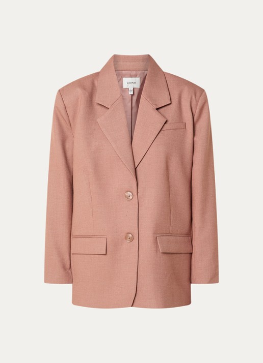 Gestuz GZpaula blazer met klepzakken - voorkant roodbruin