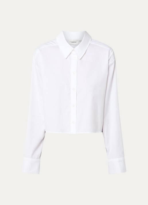Gestuz GZyork cropped blouse - voorkant wit