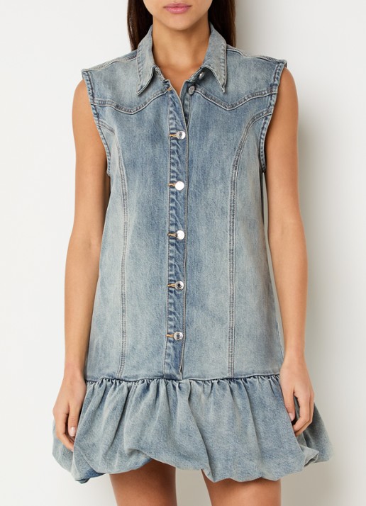 Gestuz Noma mini blousejurk van denim