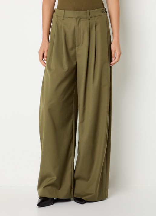 Gestuz Olivia high waist wide fit pantalon met steekzakken