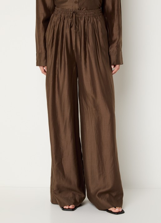 Gestuz Siora high waist loose fit broek met steekzakken