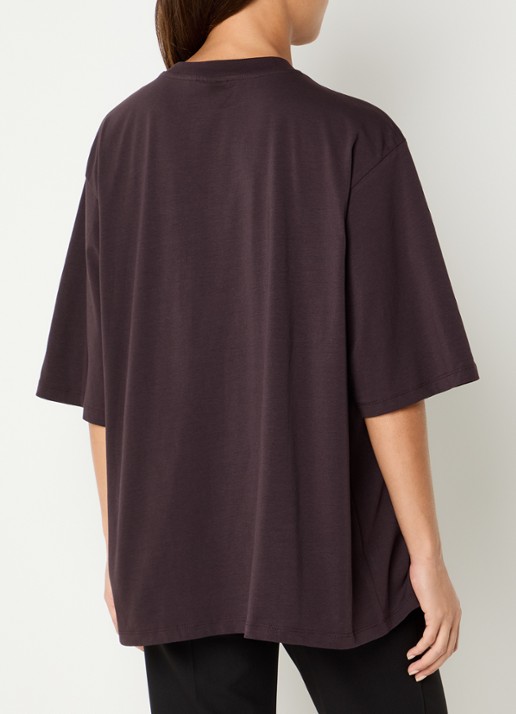 Gestuz T-shirt met ronde hals - achterkant 2 aubergine