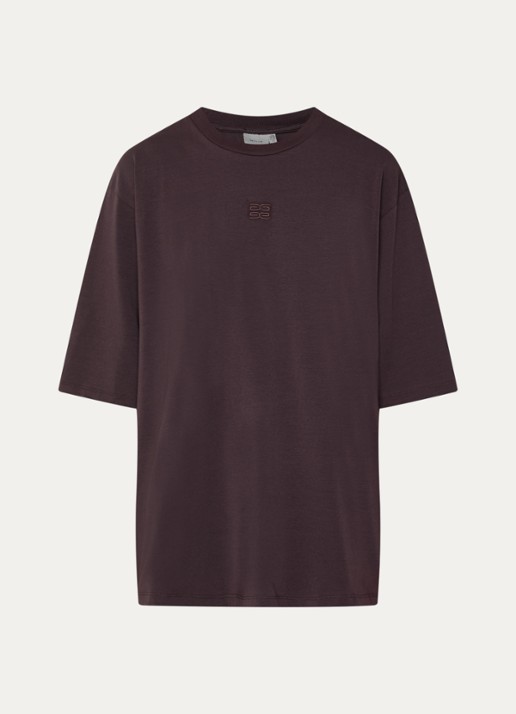 Gestuz T-shirt met ronde hals - voorkant 3 aubergine