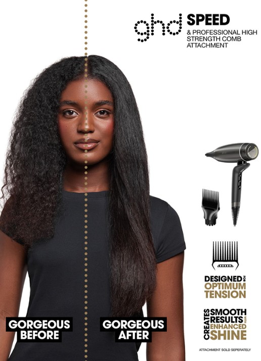 ghd High Strength comb voor ghd Speed hair dryer - voorkant 8 zwart