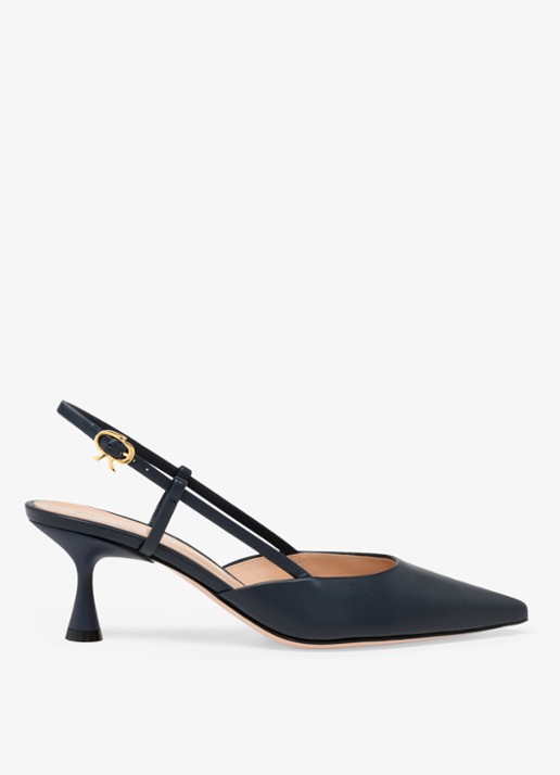 Gianvito Rossi Ascent 55 slingback van kalfsleer