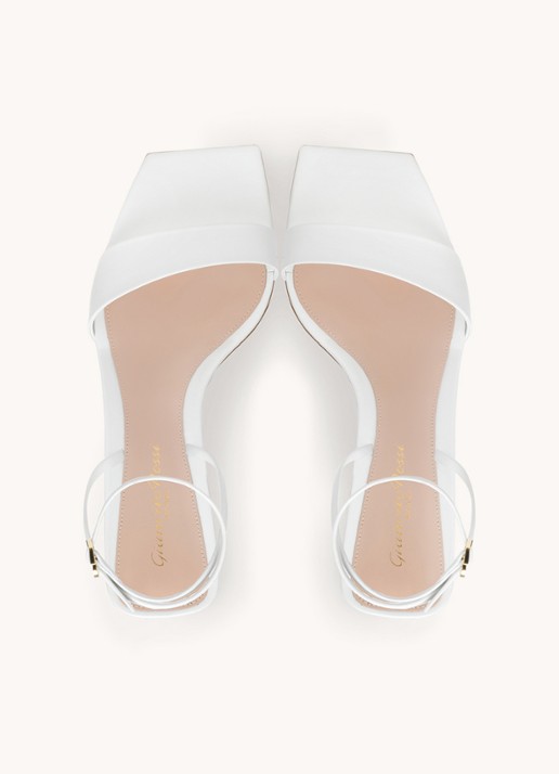 Gianvito Rossi Cosmic sandalette van leer - detail wit