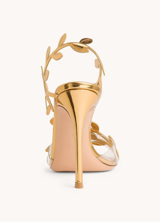 Gianvito Rossi Flavia sandalette van kalfsleer - detail 4 goud