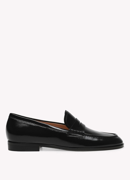 Gianvito Rossi Georgie mocassin van leer met lakfinish