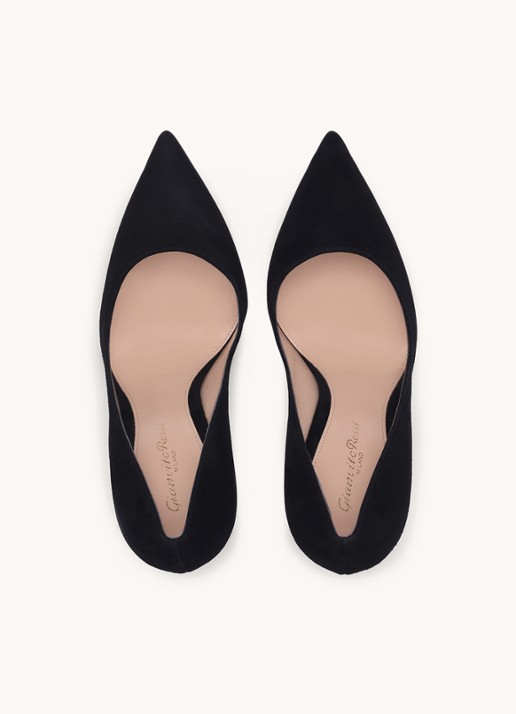 Gianvito Rossi Gianvito 105 pump van suède - detail zwart