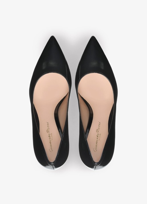 Gianvito Rossi Gianvito 85 pump van leer - detail 4 zwart
