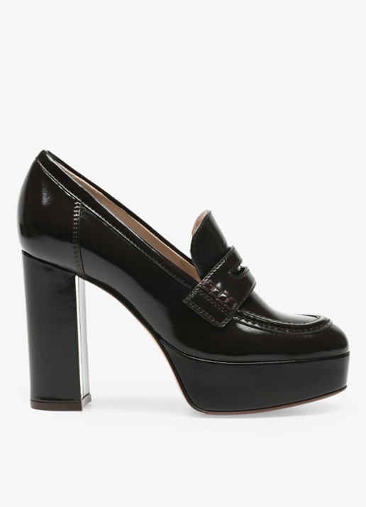 Gianvito Rossi Hadden moccasin van leer met lakfinish