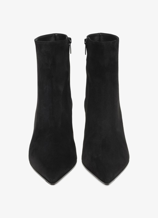 Gianvito Rossi Keinna Bootie 55 enkellaarsje van suède - detail 4 zwart