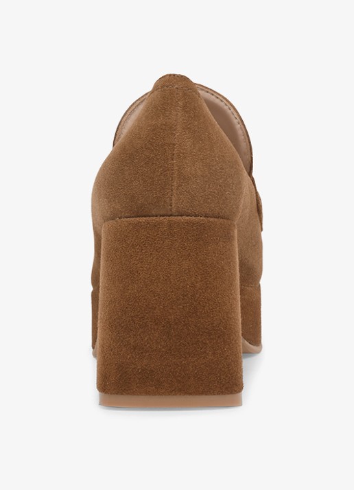 Gianvito Rossi Rouen 45 mocassin van suède - achterkant bruin