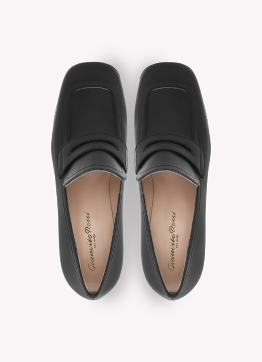 Gianvito Rossi Rouen pump van kalfsleer - achterkant 2 zwart