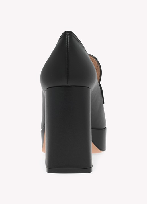 Gianvito Rossi Rouen pump van kalfsleer - detail zwart