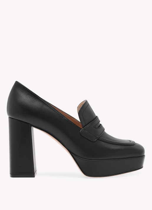 Gianvito Rossi Rouen pump van kalfsleer - voorkant 3 zwart