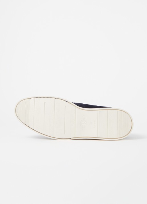 Giorgio Basic slip-on van suède - detail 4 donkerblauw