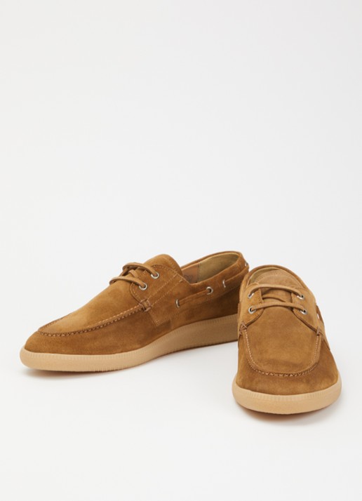 Giorgio Bootschoen van suède - detail cognac