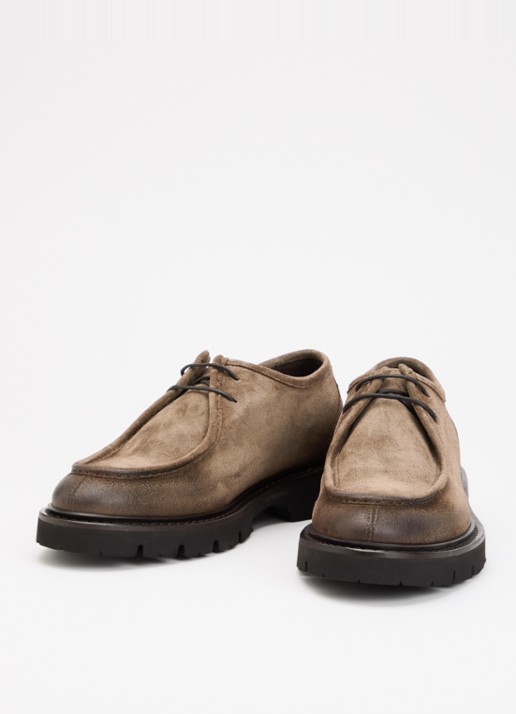 Giorgio Casual veterschoen van suède - detail 3 taupe
