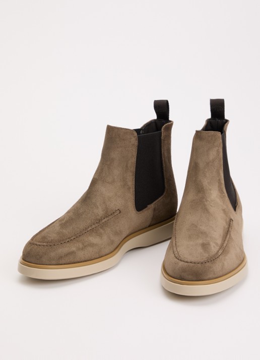 Giorgio Chelsea boot van suède - detail 3 taupe
