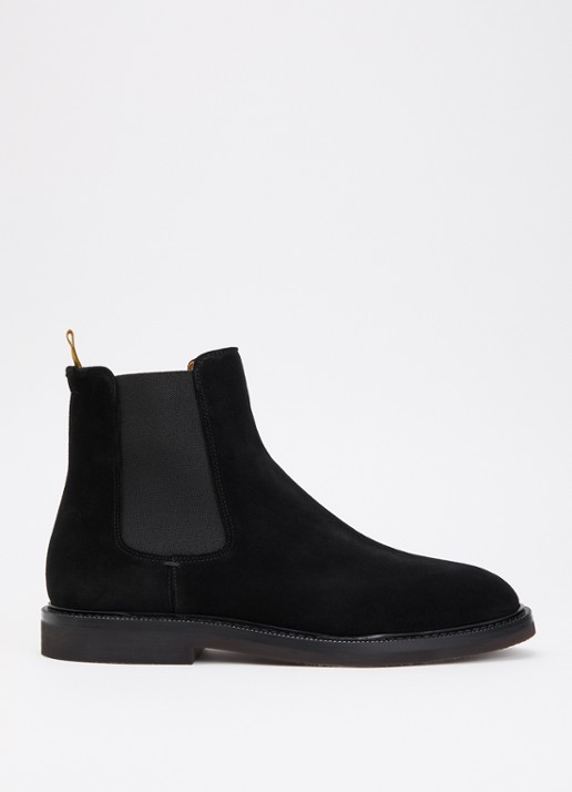 Giorgio Chelsea boot van suède - voorkant zwart