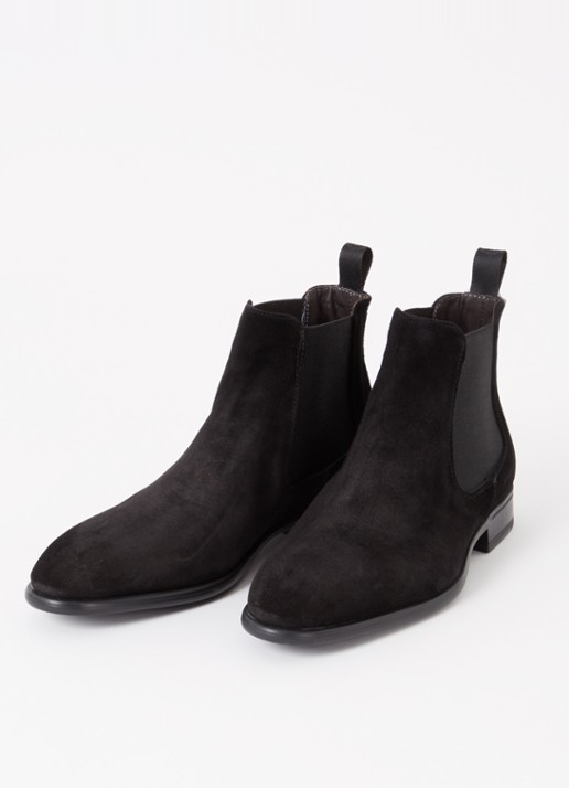 Giorgio Chelsea boot van suède - detail 2 zwart