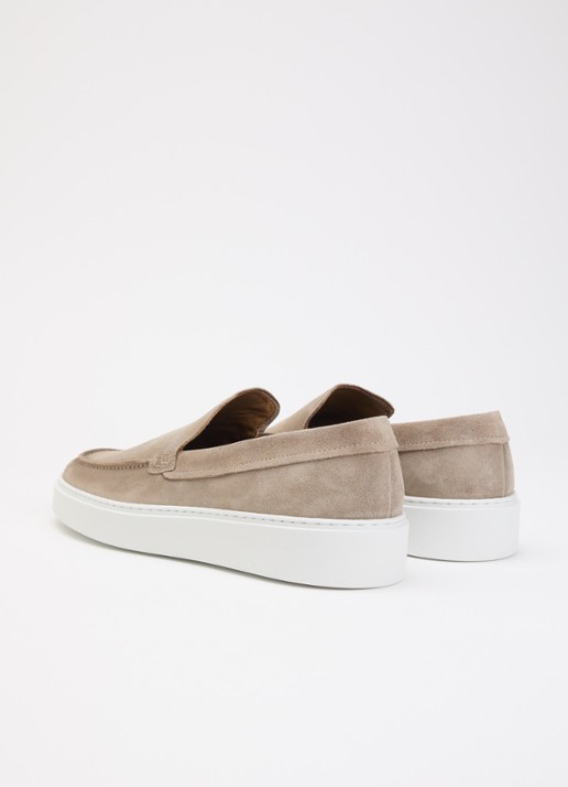 Giorgio Clean Cup slip-on van suède - achterkant 4 zand