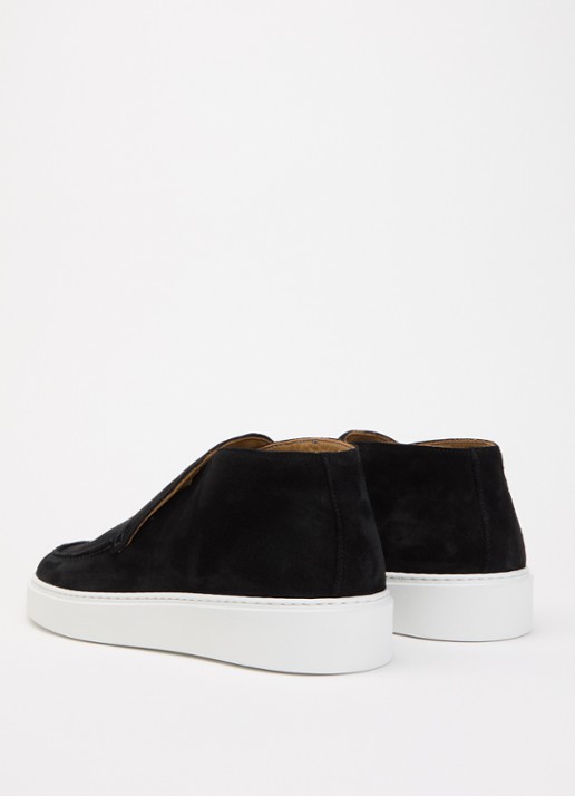 Giorgio Clean Cup slip-on van suède - achterkant 2 zwart