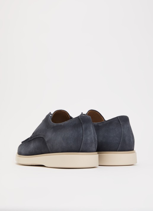 Giorgio Derby veterschoen van suède - achterkant 5 indigo