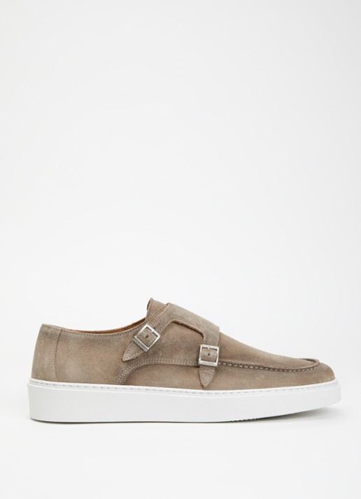 Giorgio Loafer van suède met gespdetail