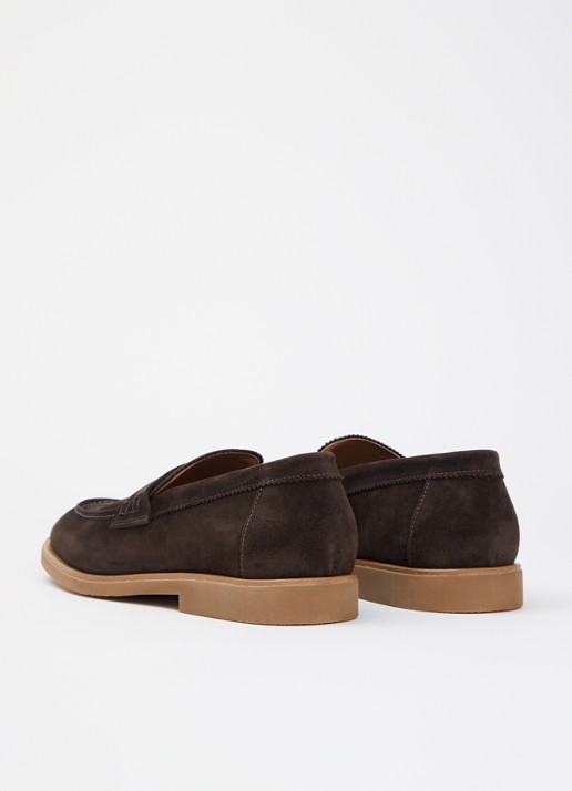 Giorgio Loafer van suède - achterkant bruin