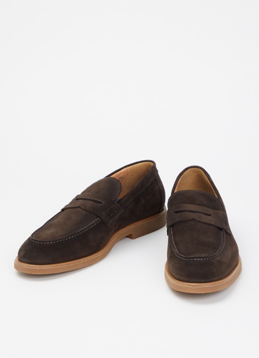 Giorgio Loafer van suède - detail 3 bruin