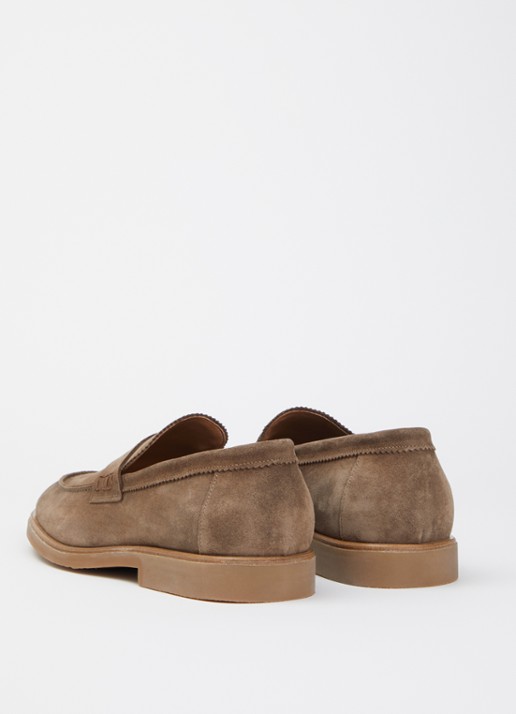 Giorgio Loafer van suède - achterkant 5 taupe