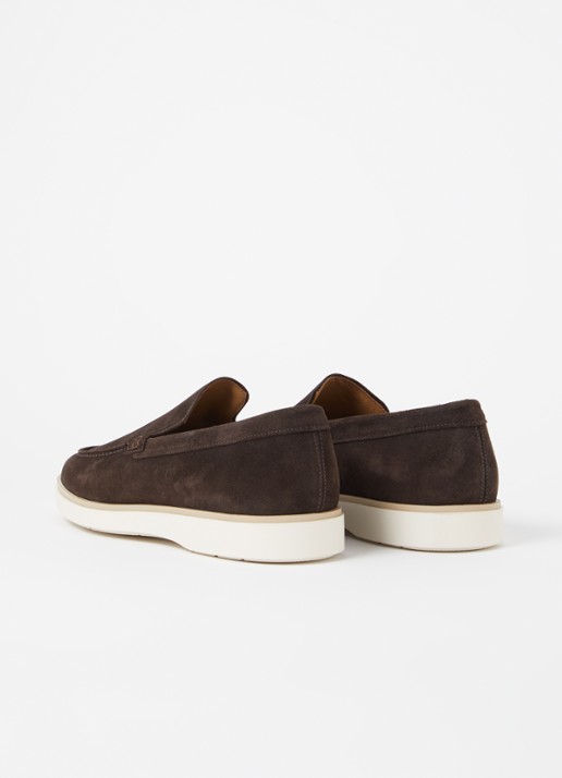 Giorgio Loafer van suéde  - achterkant donkerbruin