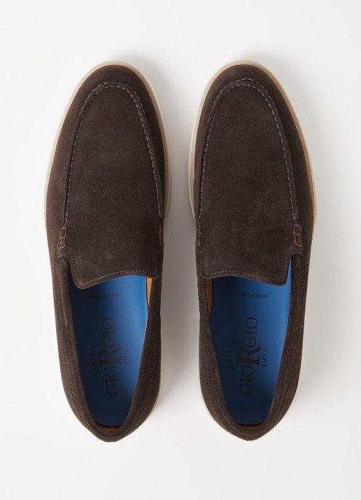 Giorgio Loafer van suéde  - detail 10 donkerbruin