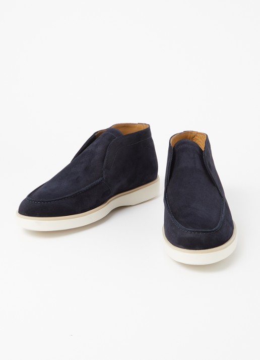 Giorgio Slip-on van suéde  - detail 4 donkerblauw