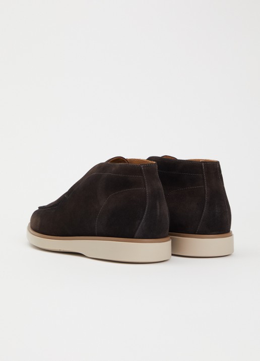 Giorgio Slip-on van suède - achterkant 4 donkerbruin