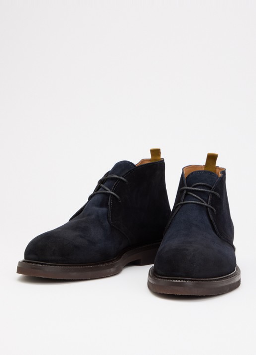 Giorgio Veterboot van suède - detail 2 donkerblauw