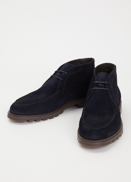 Giorgio Veterschoen van suède - detail 2 donkerblauw