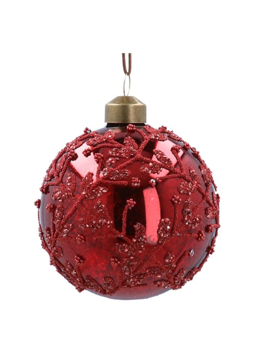 Gisela Graham Antique kerstbal 8 cm