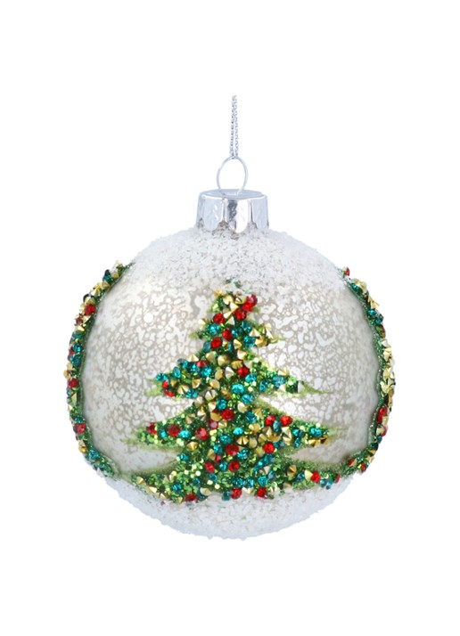 Gisela Graham Antique Kerstboom kerstbal 8 cm