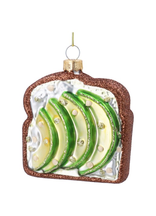 Gisela Graham Avocado Toast kersthanger 8 cm