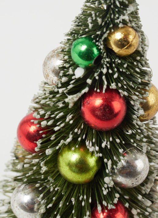 Gisela Graham Bristle Kerstboom kersthanger 11 cm - detail 3 groen