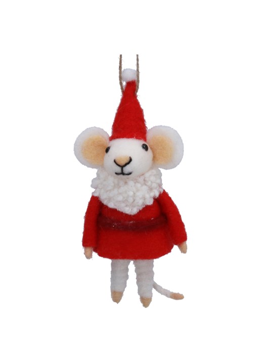 Gisela Graham Kerstmuis kersthanger 18 cm