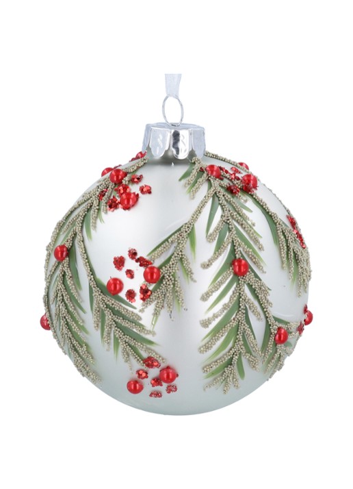 Gisela Graham Rode Bessen kerstbal 8 cm
