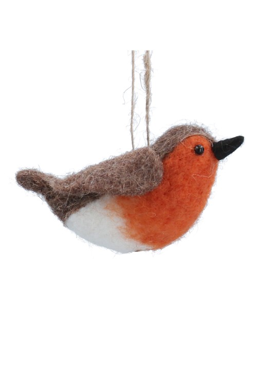 Gisela Graham Roodborstje kersthanger 8 cm