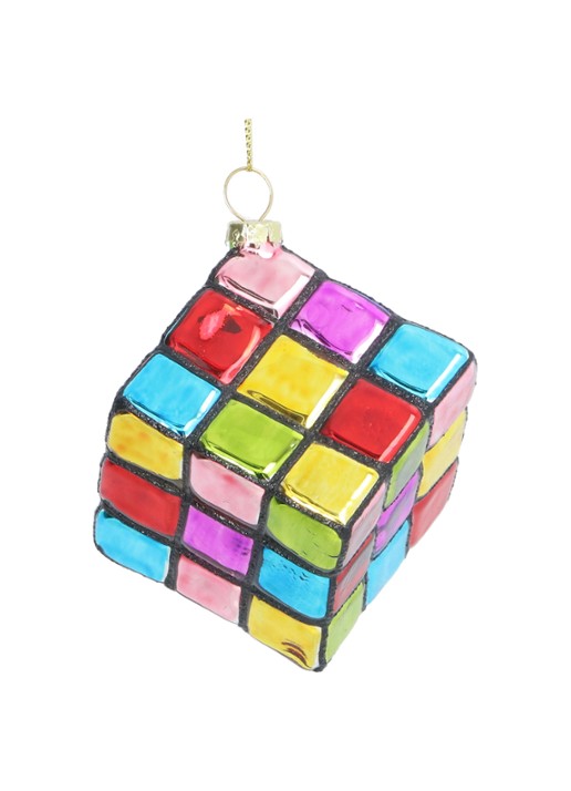 Gisela Graham Rubiks Cube kersthanger 7 cm