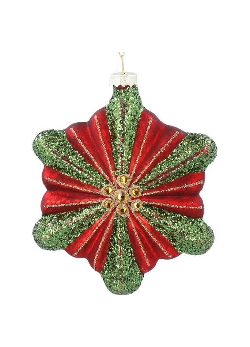 Gisela Graham Sneeuwvlok kersthanger 12 cm