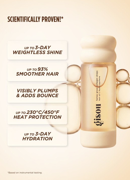 Gisou Honey Gloss Collagen Drops Hair Oil - haarolie - detail 4 undefined