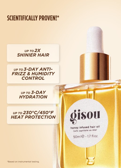 Gisou Honey Infused Hair Oil - haarolie - achterkant 7 undefined